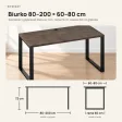 Biurko z metalowymi nogami - Beton Rdzawy