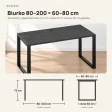 Biurko z metalowymi nogami - Beton Czarny