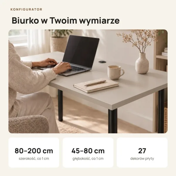 Biurko komputerowe Iron - Kaszmir
