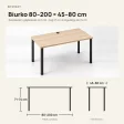 Biurko komputerowe Iron - Dąb Cremona