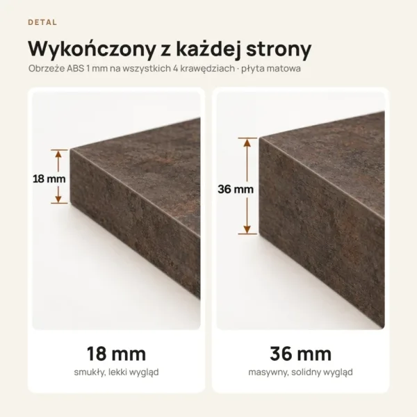Parapet wewnętrzny na wymiar - Beton Rdzawy