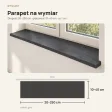 Parapet wewnętrzny na wymiar - Beton Czarny
