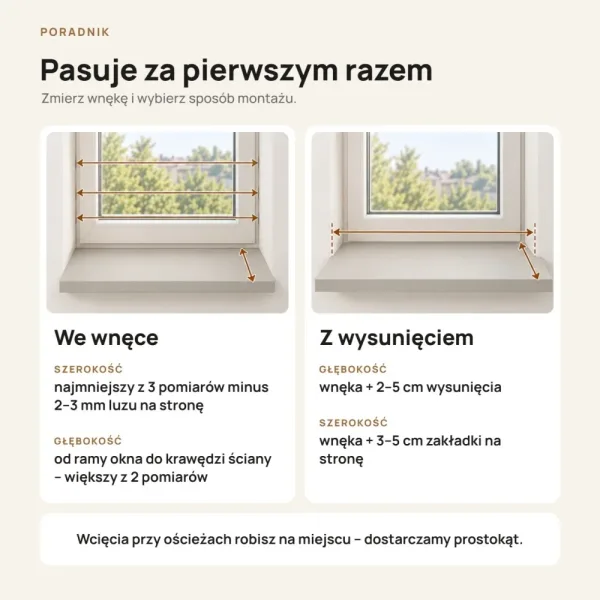 Parapet wewnętrzny na wymiar - Kaszmir