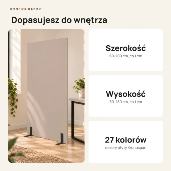 Ścianka działowa - Cappuccino