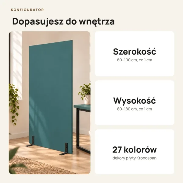 Ścianka działowa - Zielona