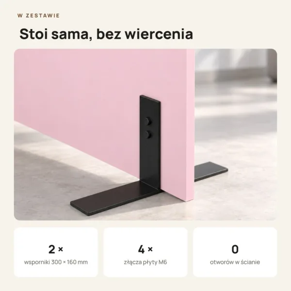 Ścianka działowa - Różowa