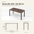Biurko gamingowe - Beton Rdzawy