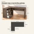 Biurko szkolne narożne Aga - Beton Rdzawy