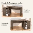 Biurko szkolne narożne Aga - Beton Rdzawy
