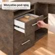 Biurko szkolne narożne Aga - Beton Rdzawy