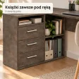 Biurko szkolne narożne Aga - Beton Rdzawy
