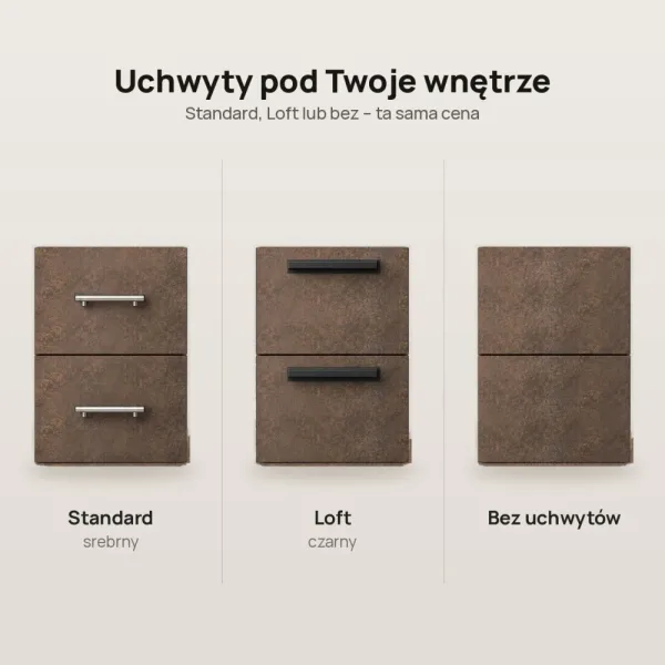 Biurko szkolne narożne Aga - Beton Rdzawy