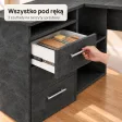 Biurko szkolne narożne Aga - Beton Czarny