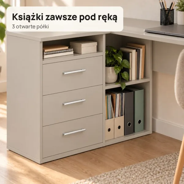 Biurko szkolne narożne Aga - Kaszmir