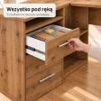 Biurko szkolne narożne Aga - Dąb Wotan
