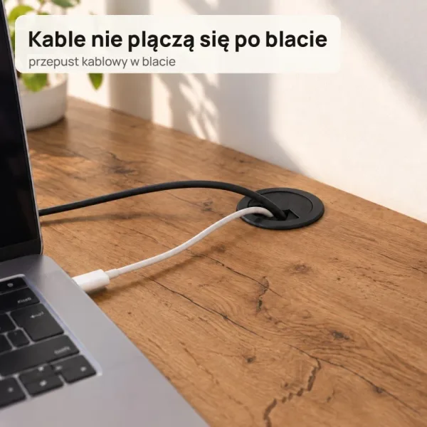 Biurko szkolne narożne Aga - Dąb Wotan