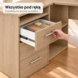 Biurko szkolne narożne Aga - Dąb Cremona