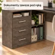 Biurko lekarskie narożne z szufladami - Beton Rdzawy