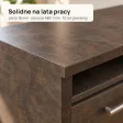 Biurko lekarskie narożne z szufladami - Beton Rdzawy