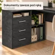 Biurko lekarskie narożne z szufladami - Beton Czarny