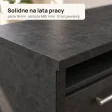 Biurko lekarskie narożne z szufladami - Beton Czarny