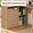 Biurko lekarskie narożne z szufladami - Dąb Evoke