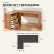 Biurko lekarskie narożne z szufladami - Dąb Wotan