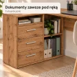 Biurko lekarskie narożne z szufladami - Dąb Wotan