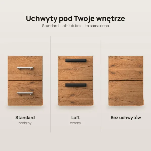 Biurko lekarskie narożne z szufladami - Dąb Wotan