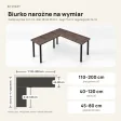 Biurko narożne - Beton Rdzawy