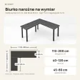 Biurko narożne - Beton Czarny