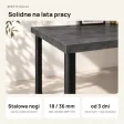 Biurko narożne - Beton Czarny