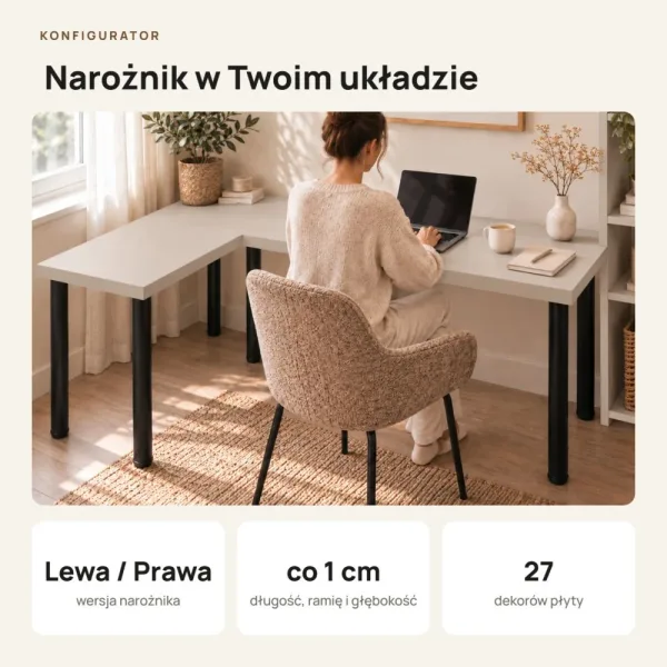 Biurko narożne - Kaszmir