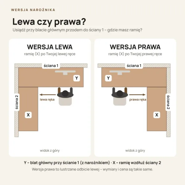 Biurko narożne - Dąb Evoke
