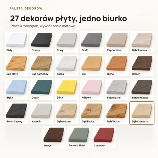 Biurko narożne - Dąb Cremona