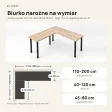 Biurko narożne - Dąb Cremona