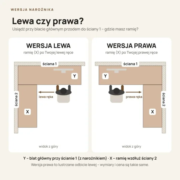 Biurko narożne - Dąb Cremona