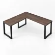 Biurko narożne loft - Beton Rdzawy