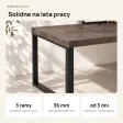 Biurko narożne loft - Beton Rdzawy