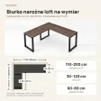 Biurko narożne loft - Beton Rdzawy