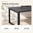 Biurko narożne loft - Beton Czarny