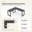 Biurko narożne loft - Beton Czarny