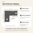 Biurko narożne loft - Beton Czarny