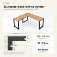 Biurko narożne loft - Dąb Evoke