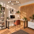 Biurko narożne loft - Dąb Cremona