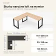 Biurko narożne loft - Dąb Cremona