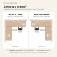 Biurko narożne loft - Dąb Cremona