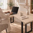 Biurko narożne loft - Dąb Cremona