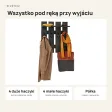 Wieszak ażurowy - Beton Czarny - Na ubrania
