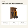 Wieszak ścienny pionowy - Beton Rdzawy - Na ubrania